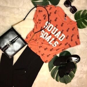 H&M Orange crop squad goals pineapple top